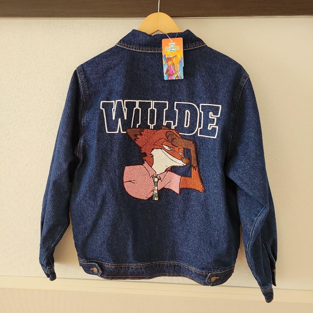 ズートピア２　ニックワイルド　デニムジャケット　アウター　刺繍　映画　ディズニー