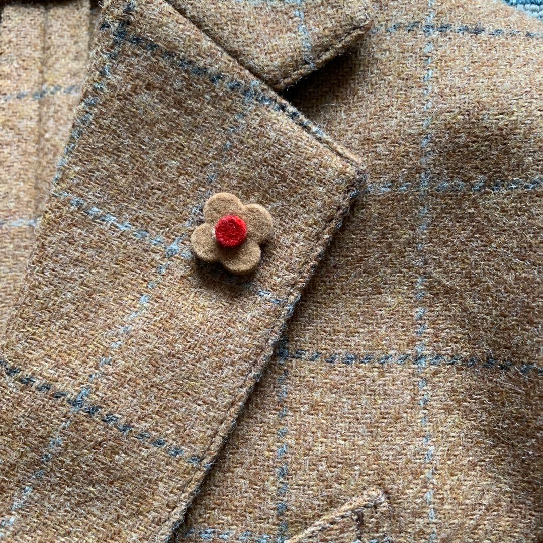 LARDINI ラルディーニ ブラウン チェック柄 テーラードジャケット