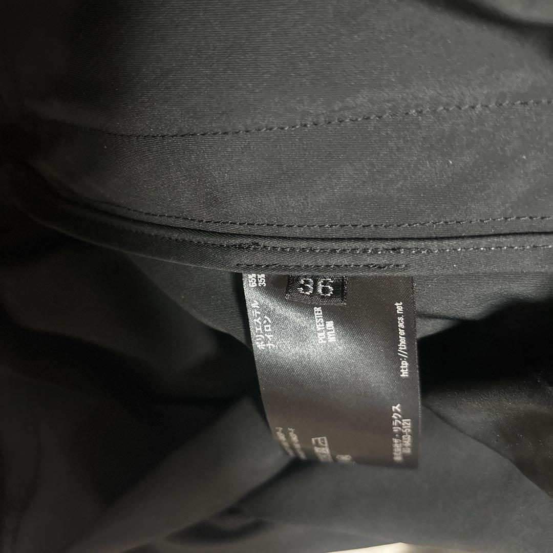 【THE RERACS】極美品 黒 ブラック 金 フード付き モッズコート 36