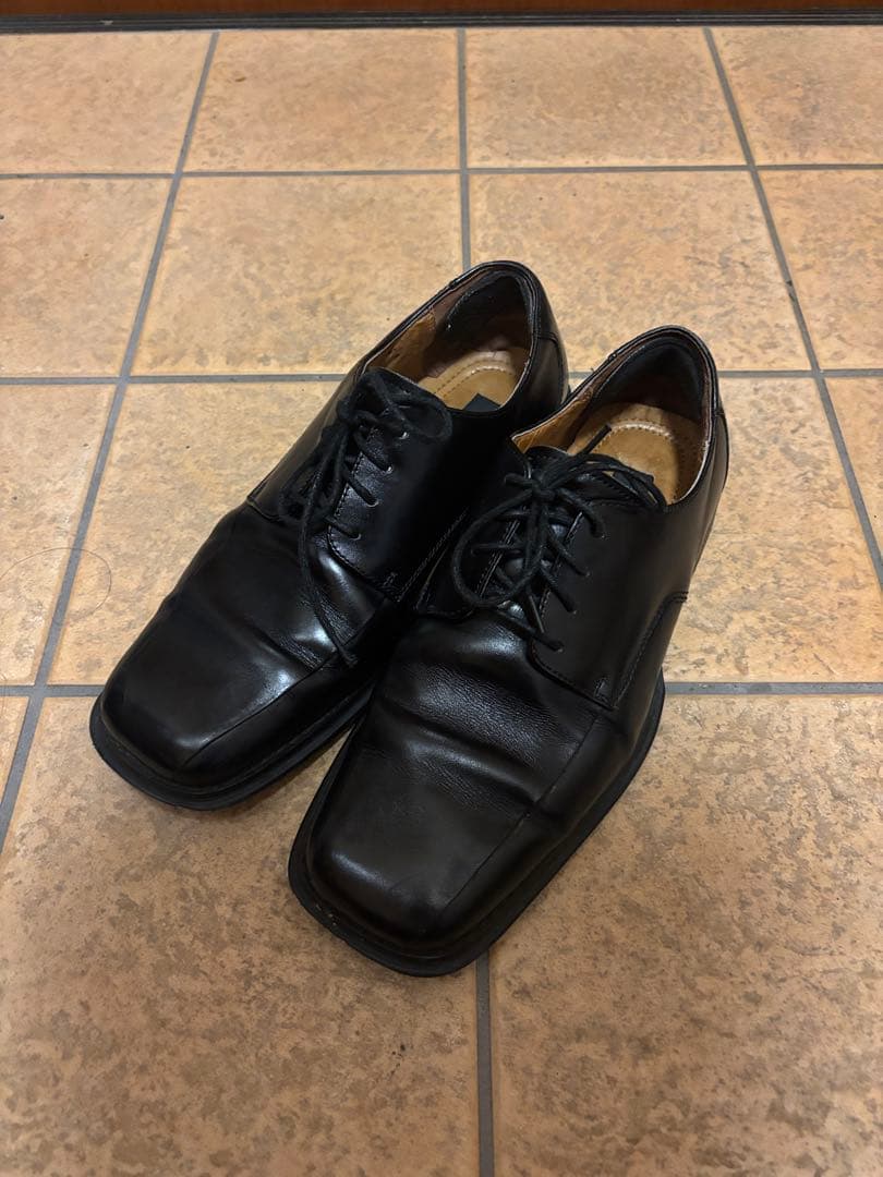 ALFANI ブラック ドレスシューズ　スクエアトゥ