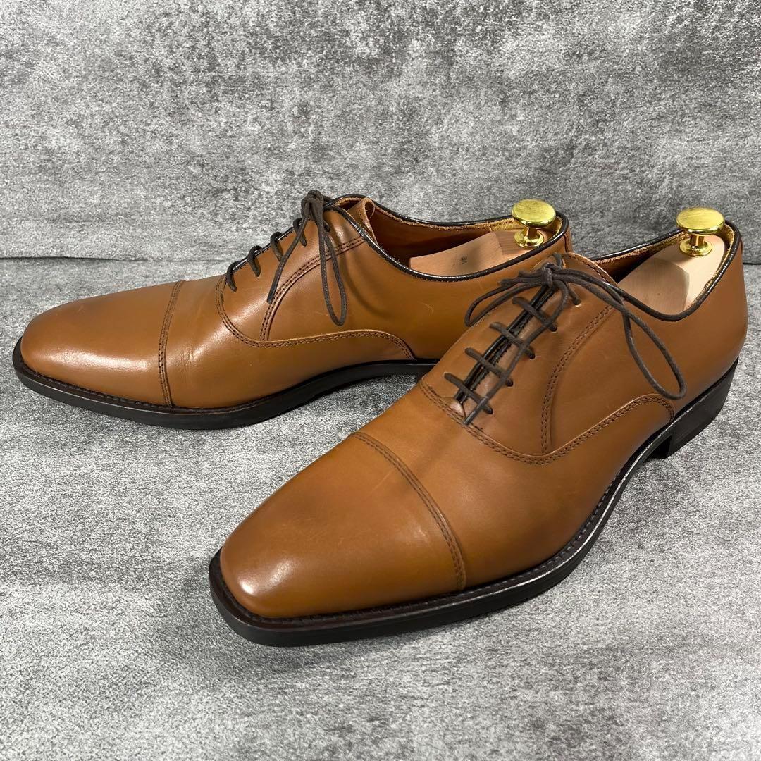 極美品 ジャンカルロモレリ　レザー　ビジネスシューズ ストレートチップ 26.5