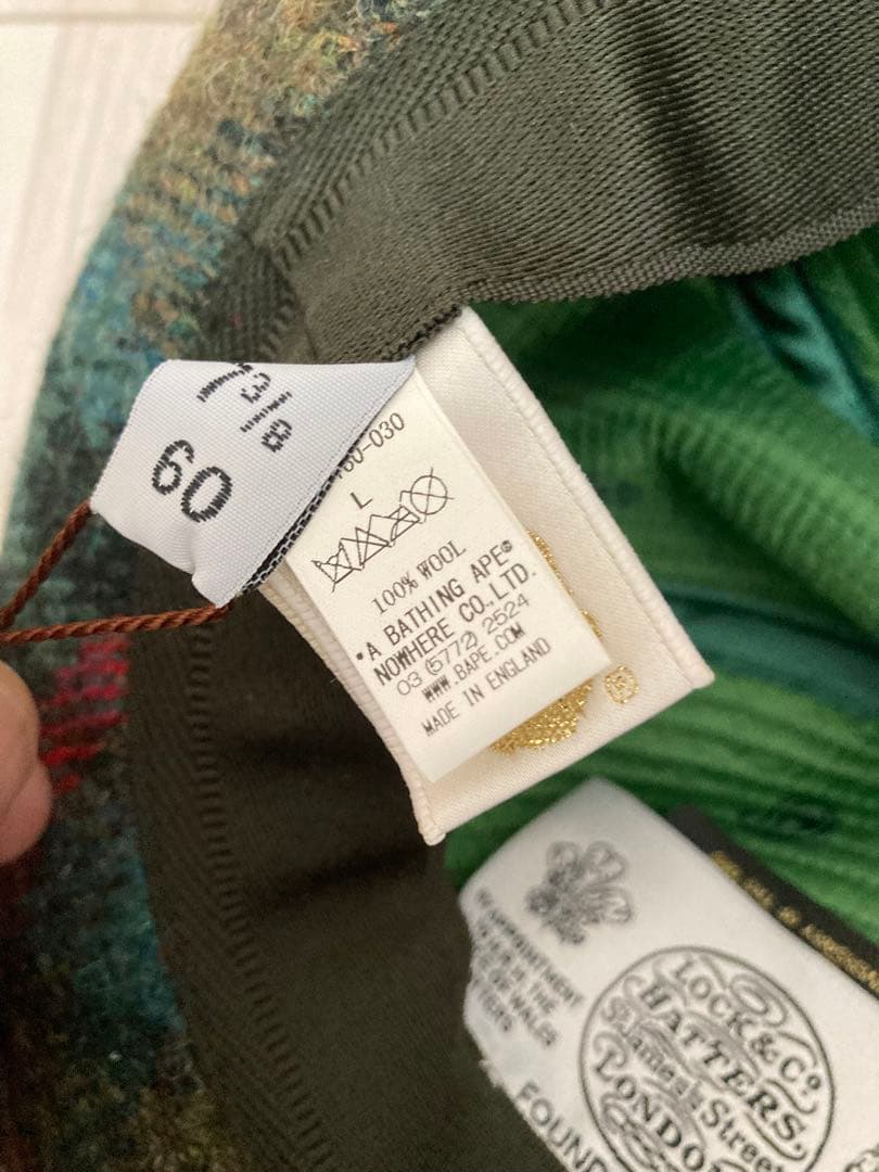 A BATHING APE ジェームスロック チロリアンハット チェック柄