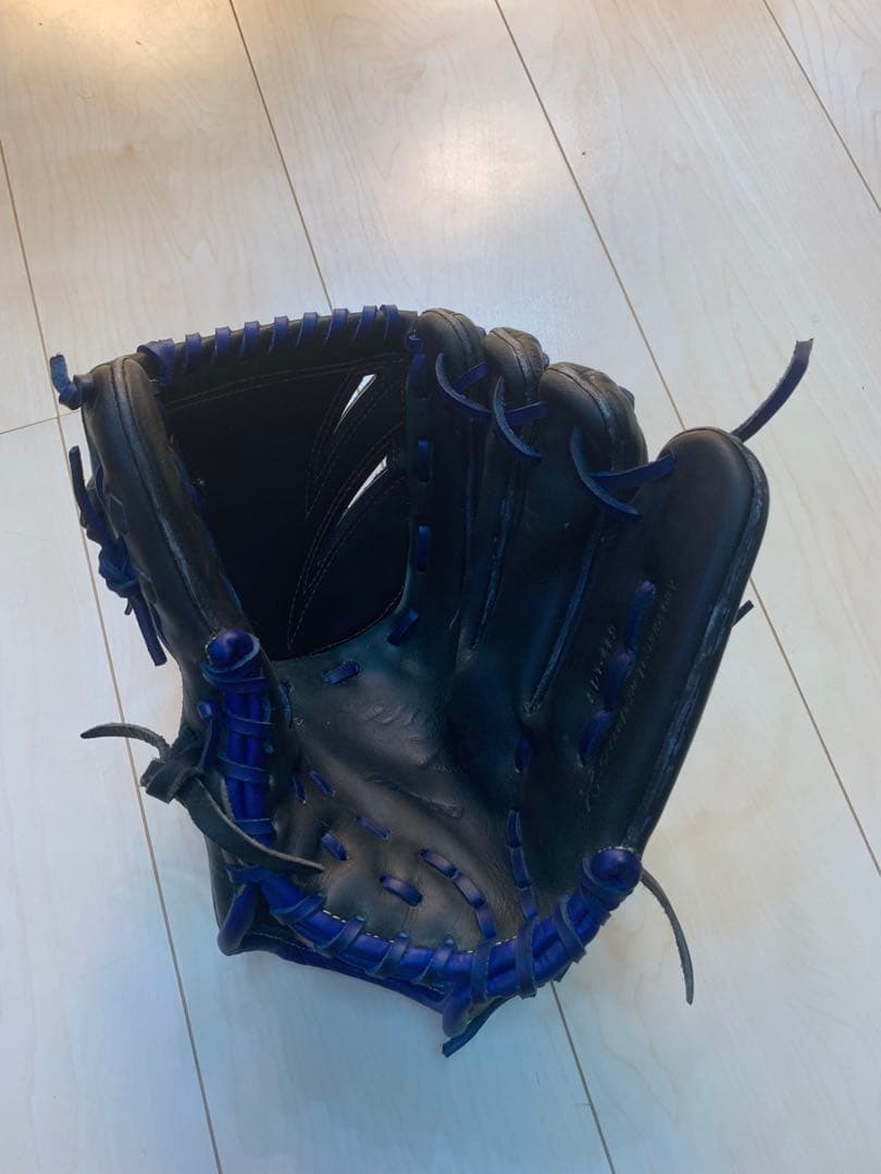 ミズノプロ　軟式投手用グラブ　全紐交換・ヘリ革済み