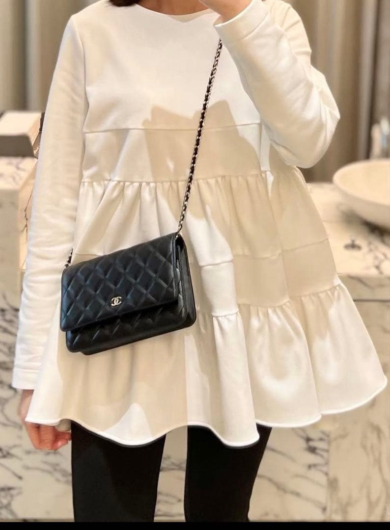 rirry→【新品未使用】yori ぬくぬくティアードフリルブラウス 38