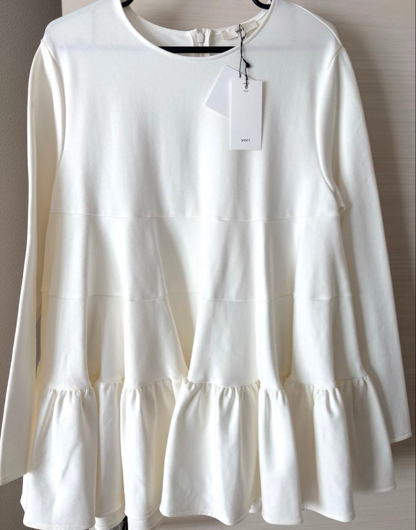 rirry→【新品未使用】yori ぬくぬくティアードフリルブラウス 38