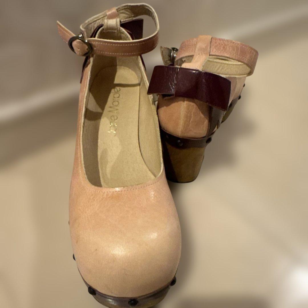 ジェーンマープル　木底アンクルストラップシューズ