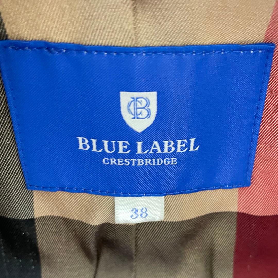 ブルーレーベル クレストブリッジチェックウールジャケット 金ボタン 三陽商会