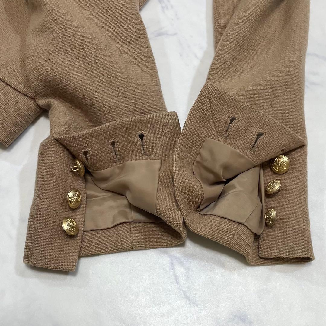 ブルーレーベル クレストブリッジチェックウールジャケット 金ボタン 三陽商会