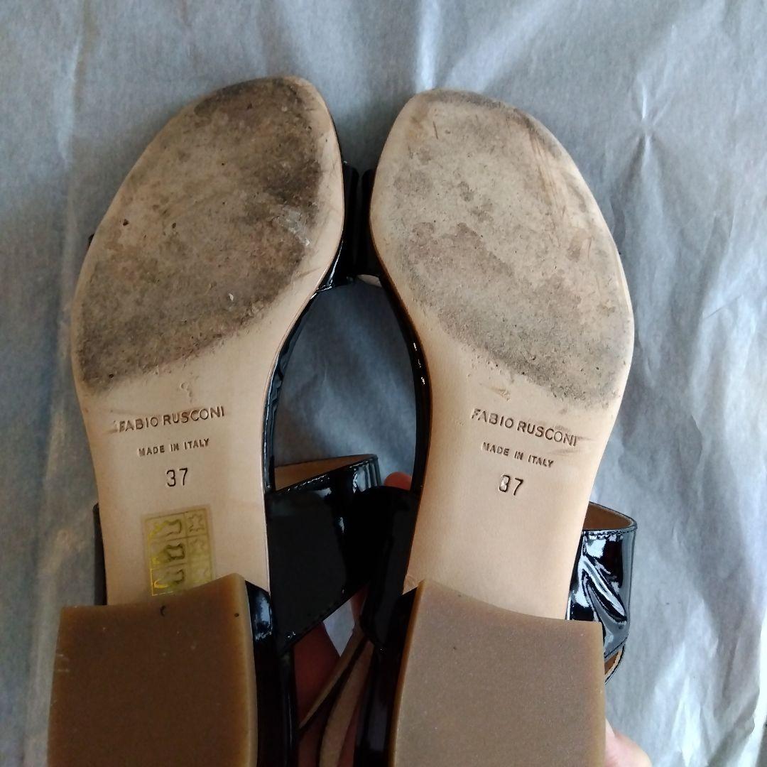 １度使用　ファビオルスコーニ 　サンダル　黒　37センチ