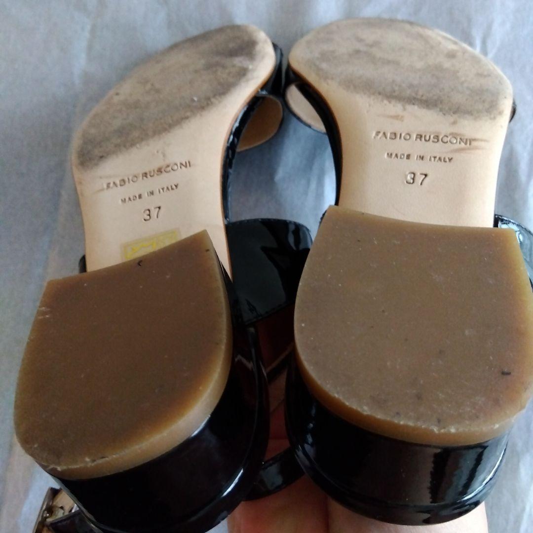 １度使用　ファビオルスコーニ 　サンダル　黒　37センチ