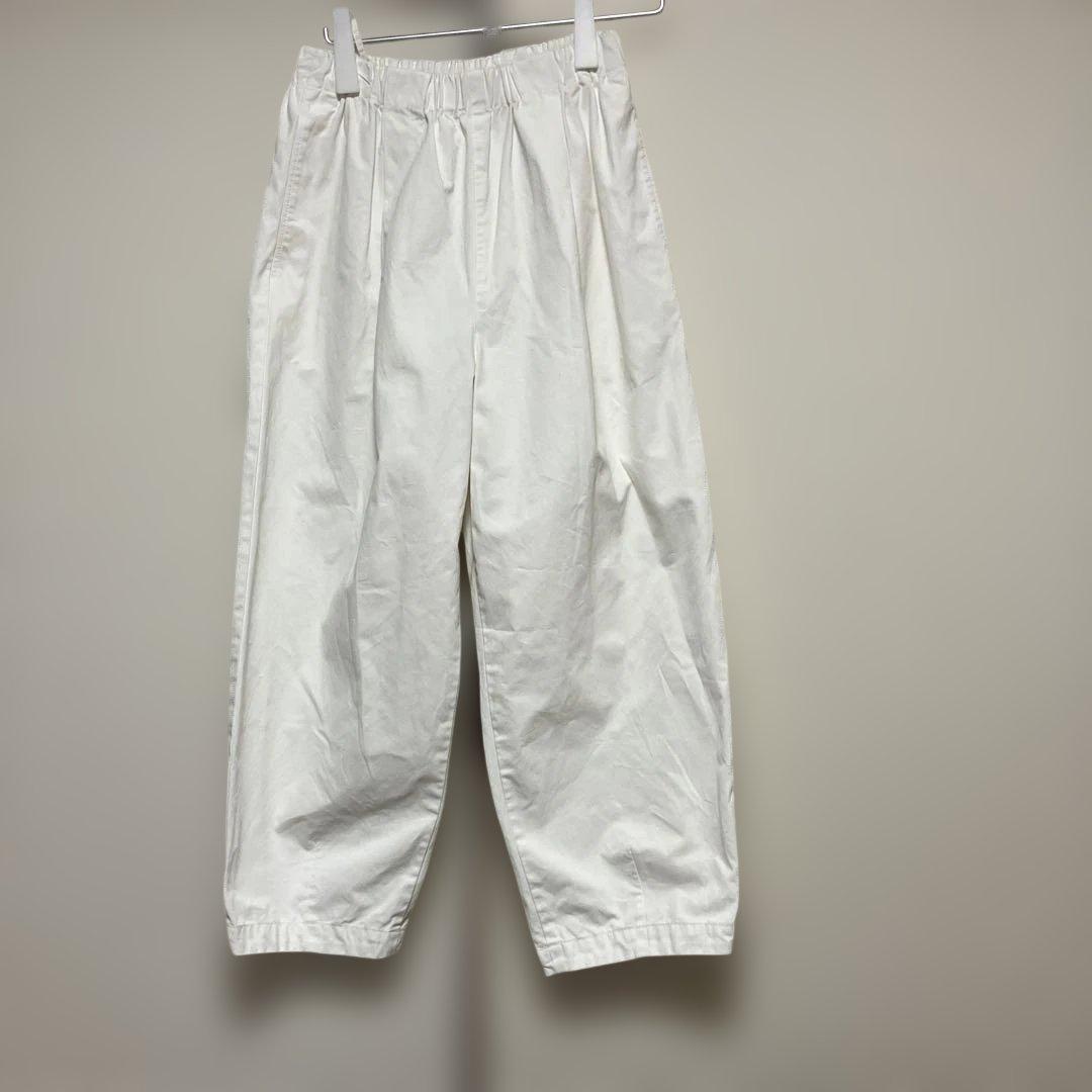 かぐれ　コットンクロップドパンツ　白