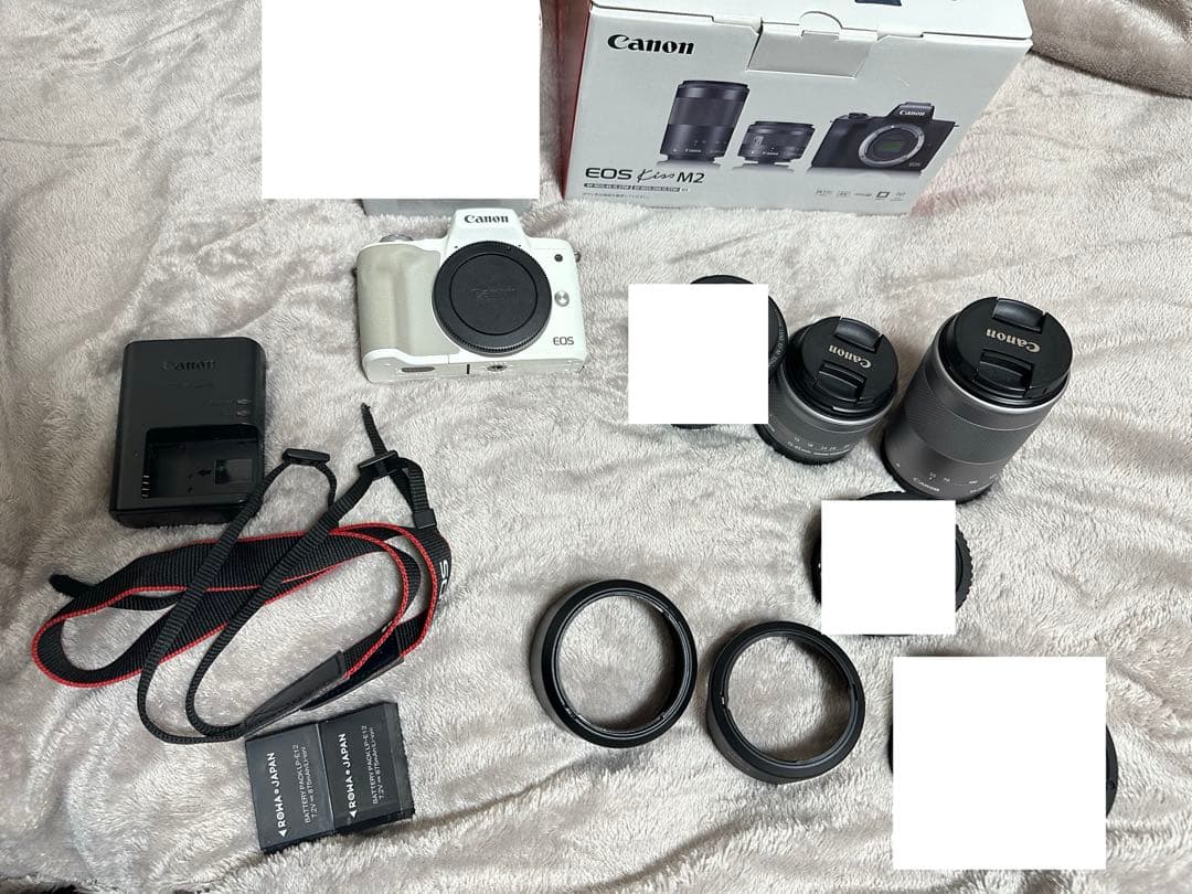 Canon EOS Kiss M2 ホワイト ダブルズーム