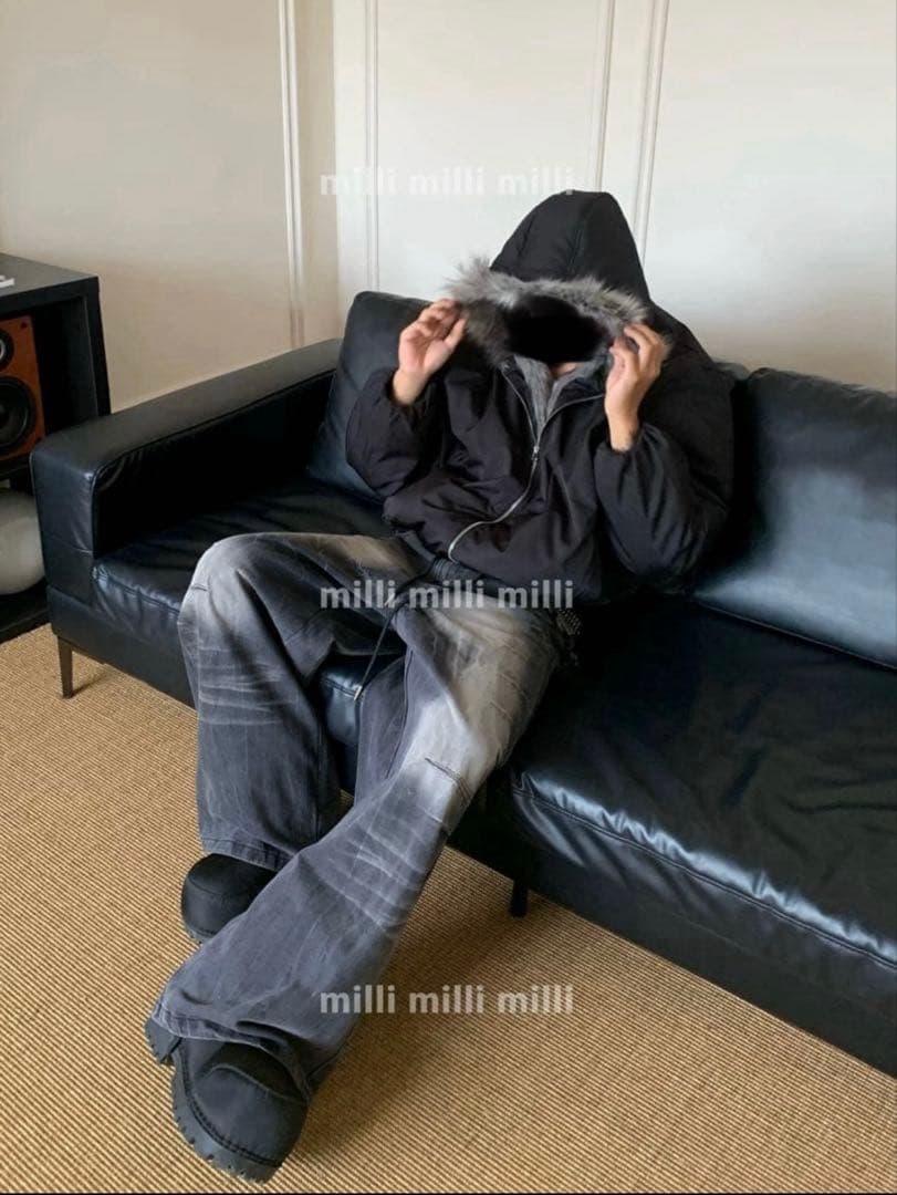 【希少美品】 短丈AOC Fur MA-1 Down Opium Y2K