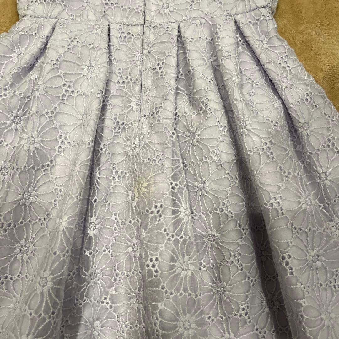 薄紫色 花柄刺繍 ドレスとジャケットセット