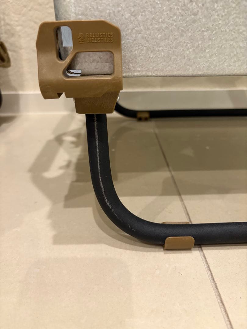 スノーピーク シェルフコンテナ・シェルコンレッグカスタム済　縞板天板オプション