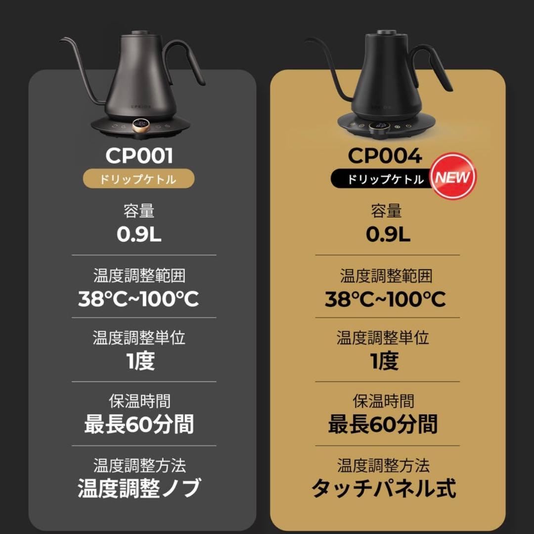 電気ケトル エペイオス ケトル コーヒーケトル ドリップケトル 0.9L