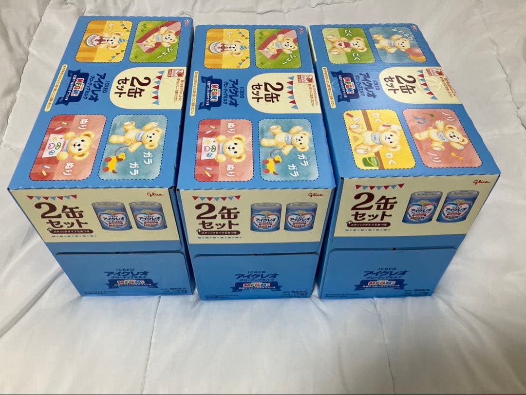 アイクレオ　グローアップミルク　3箱（6缶＋スティック15本）セット