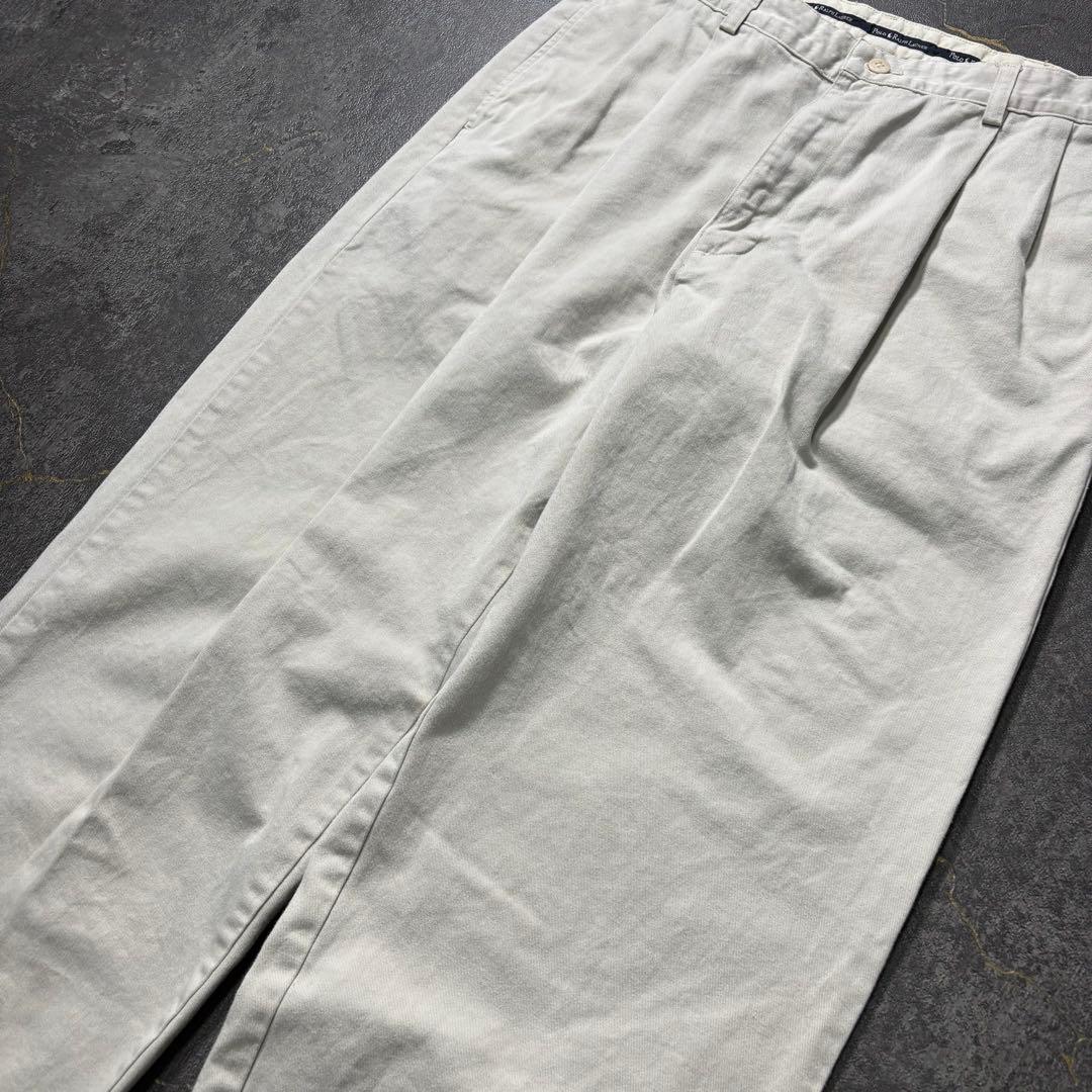 古着PolobyRalphLaurenポロチノパンツホワイトW32L32アメカジ