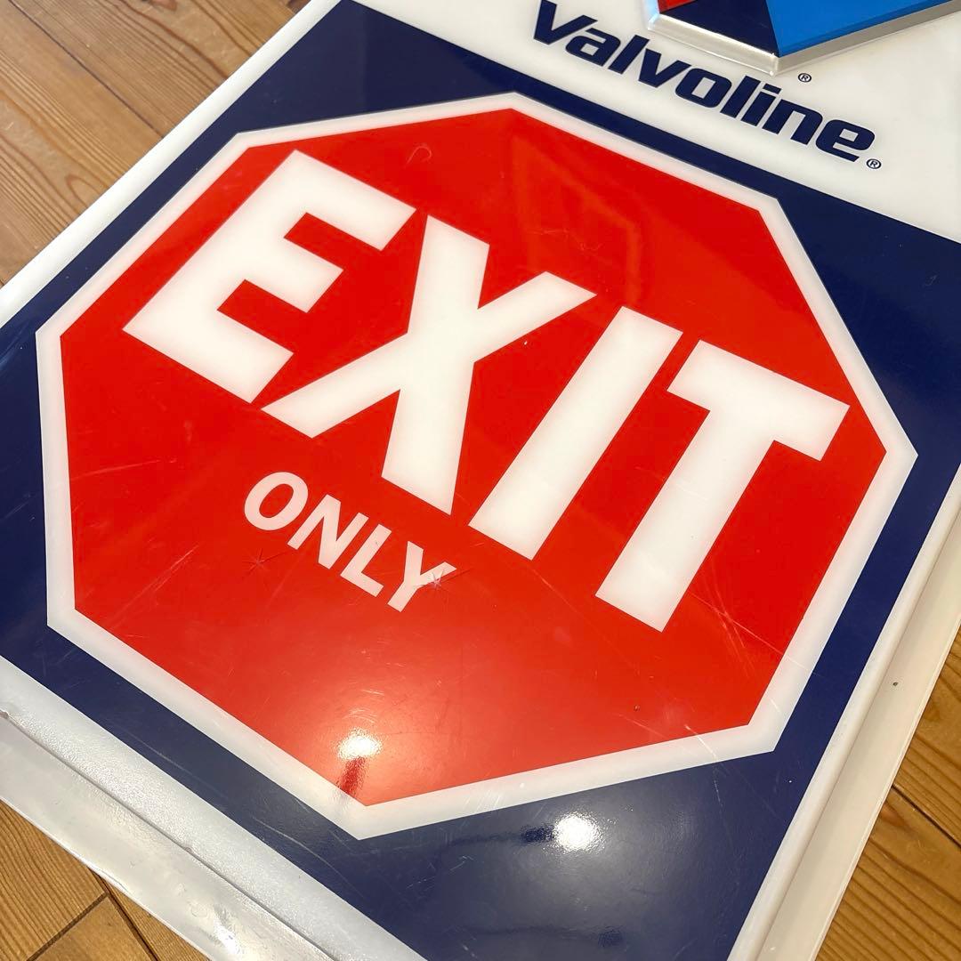 USA Valvoline ガソリンスタンド 看板　EXIT サイン　ガレージ