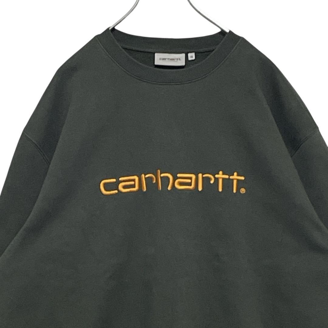 Carhartt カーハート スウェット トレーナー 刺繍ロゴ カーキ 2XL