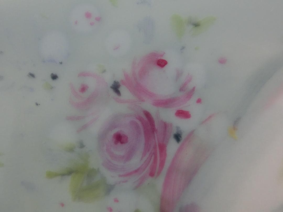 【マイセン】陶板画・白い薔薇