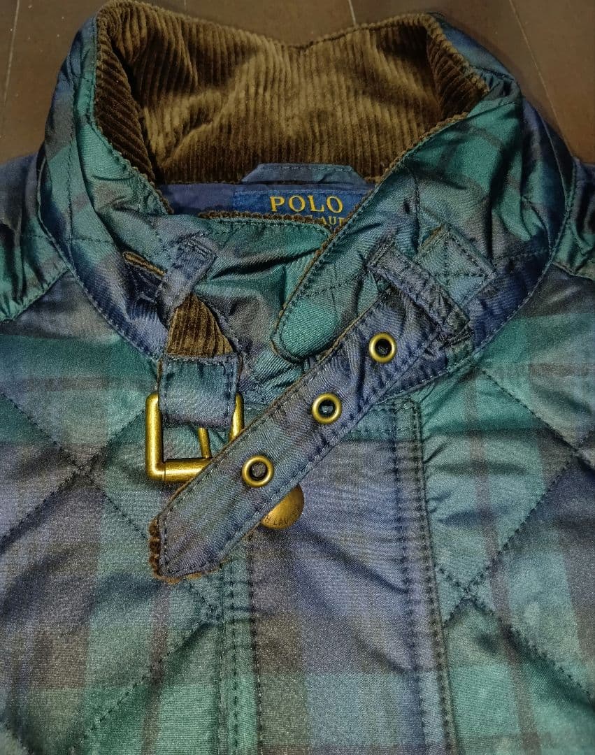 Polo Ralph Lauren ブラックウォッチ キルティングベスト M