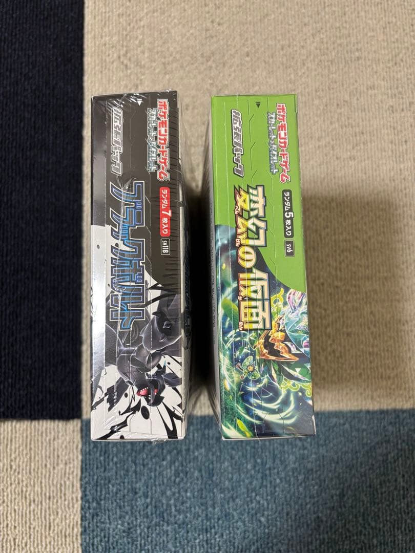 ポケモンカードBOX シュリンク付き ブラックボルト、変幻の仮面　セット