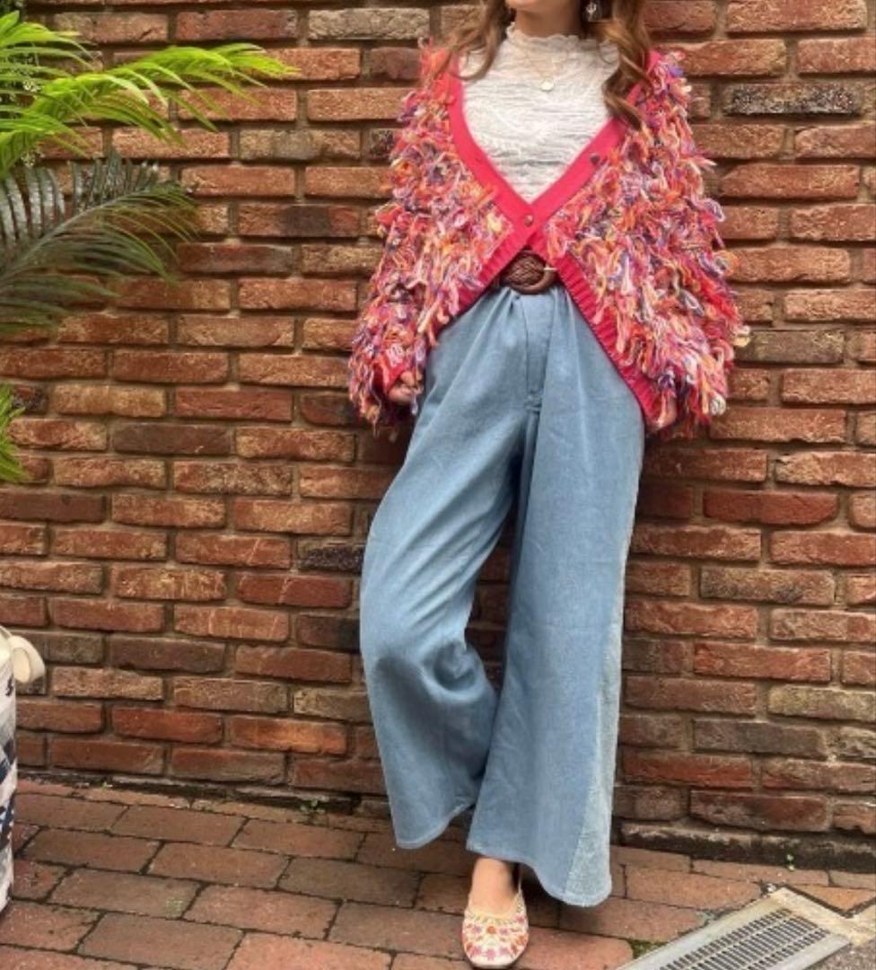 チャイハネ　カラフルループニットカーディガン