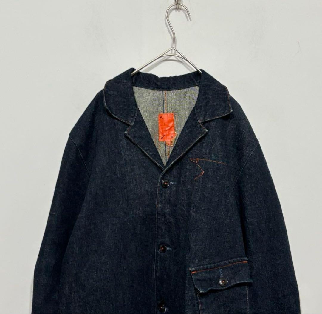 KATO' 代表作 美品 濃紺 3D デニム カバーオール ジャケット 立体裁断