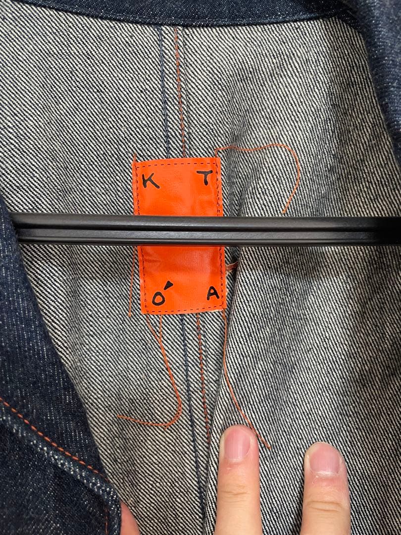 KATO' 代表作 美品 濃紺 3D デニム カバーオール ジャケット 立体裁断