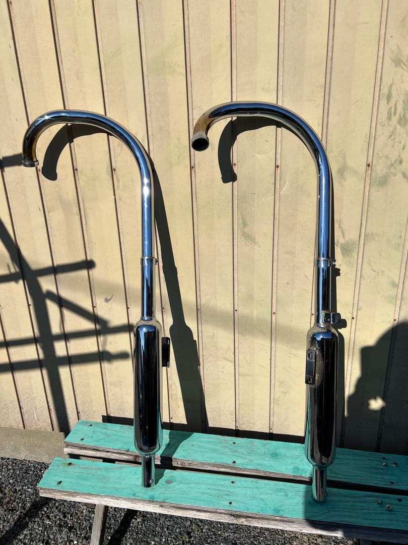 w650用ポッシュ　フルエキスチールクロームメッキ マフラー