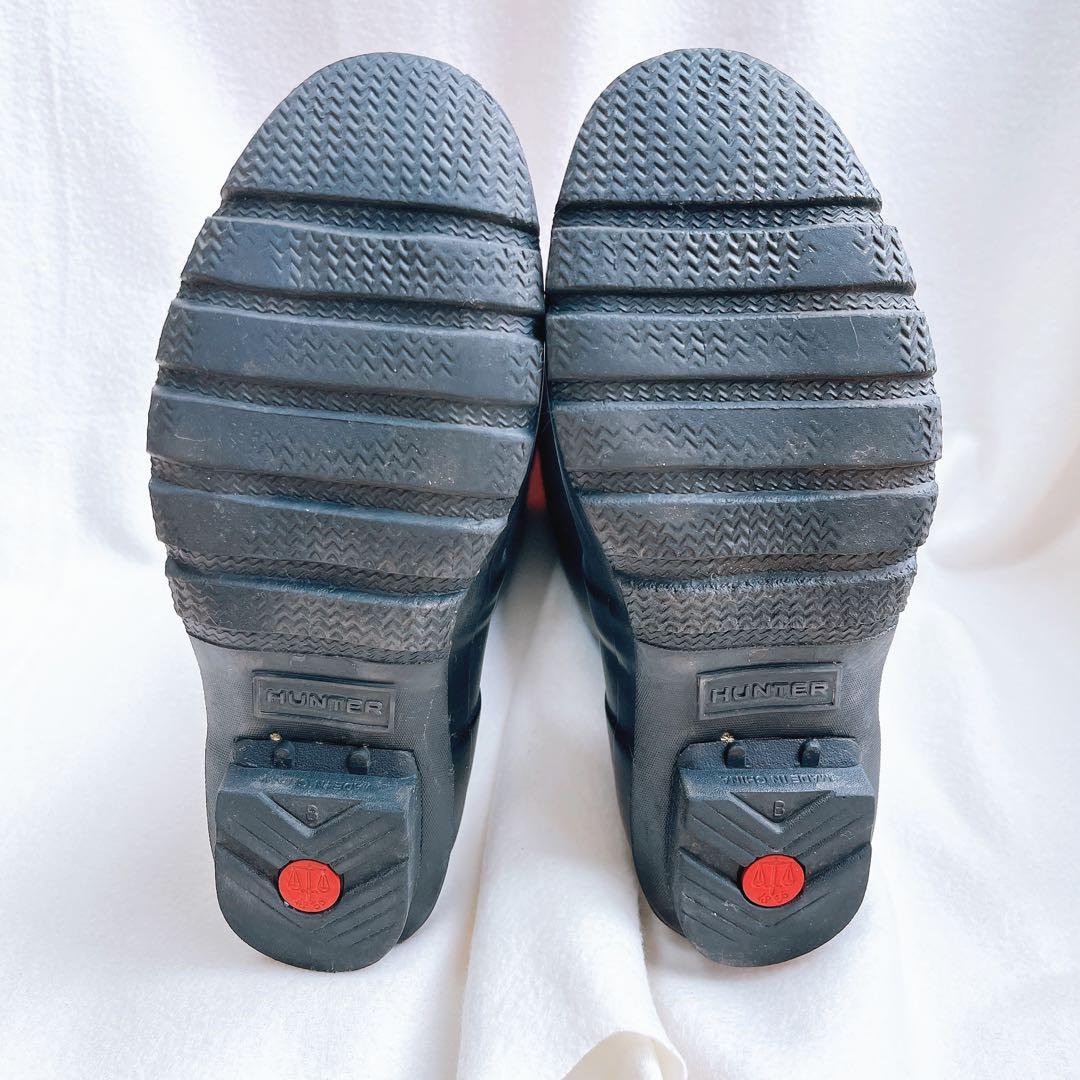 美品 ハンター レインブーツ ロング 黒 大きいサイズ レディース