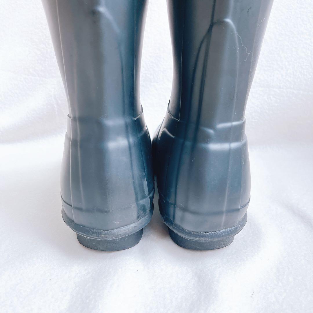 美品 ハンター レインブーツ ロング 黒 大きいサイズ レディース