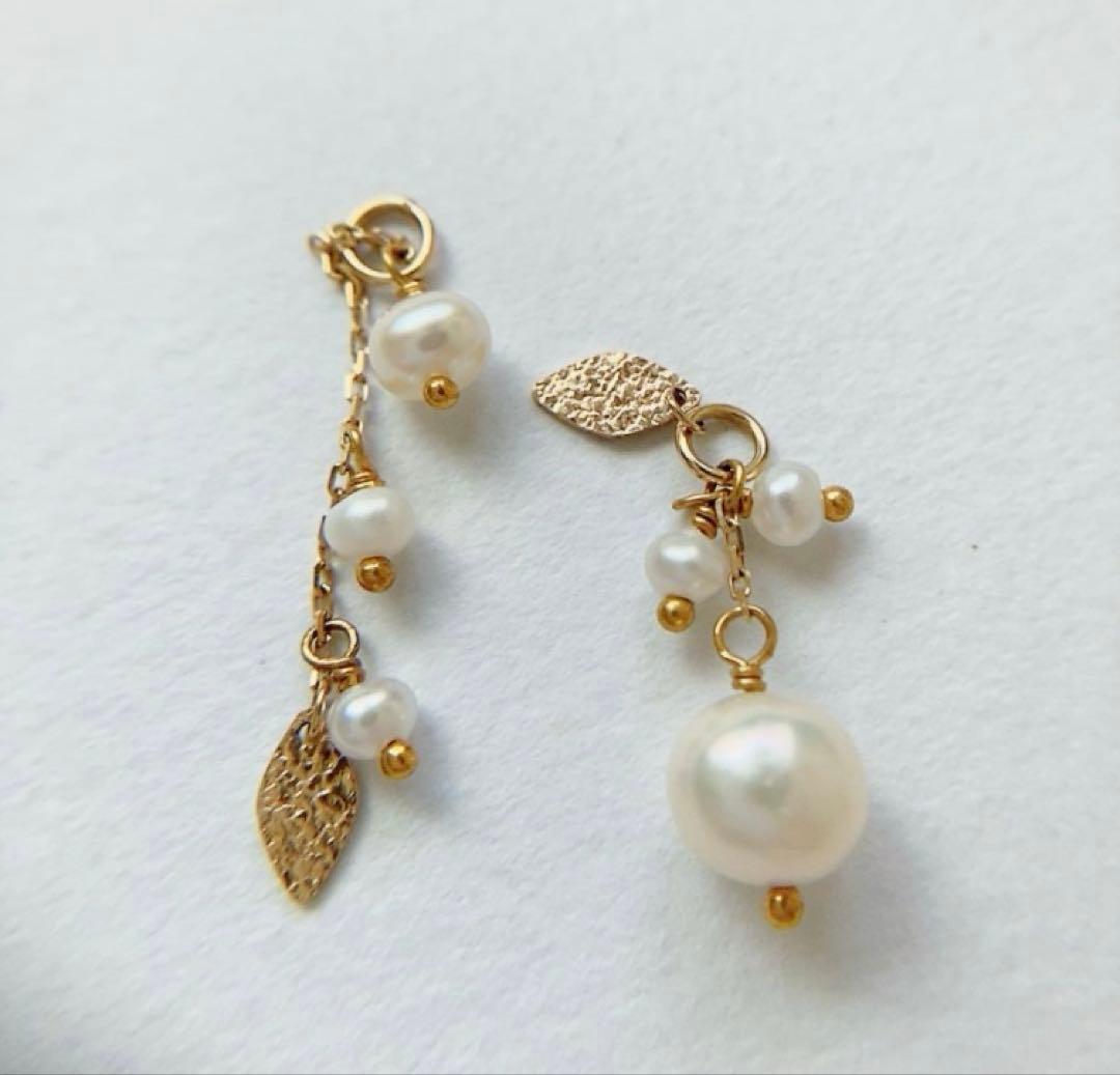 アガット　パールのピアスチャーム