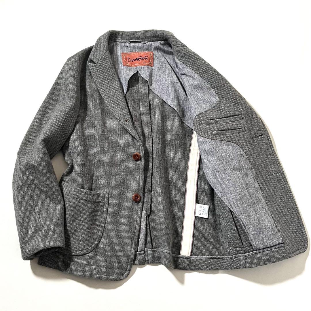 【美品】45R umii908　ツイードジャケット　アンコン　段返り3B　本切羽