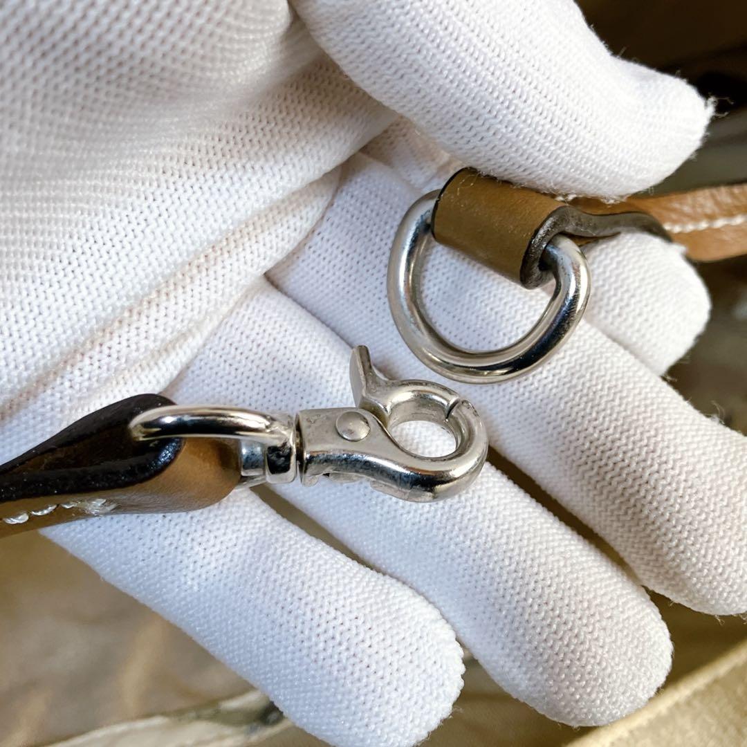 バーバリーブルーレーベル ホースロゴ 希少 トートバッグ クリームベージュ