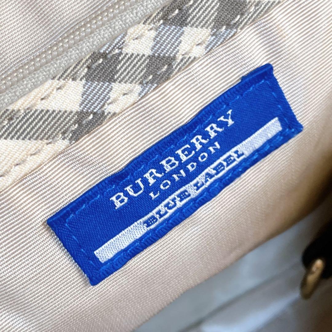 バーバリーブルーレーベル ホースロゴ 希少 トートバッグ クリームベージュ