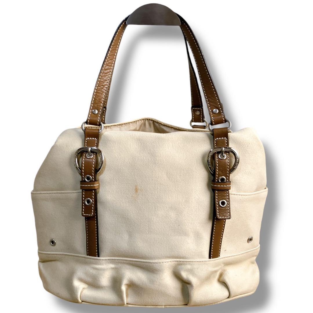 バーバリーブルーレーベル ホースロゴ 希少 トートバッグ クリームベージュ