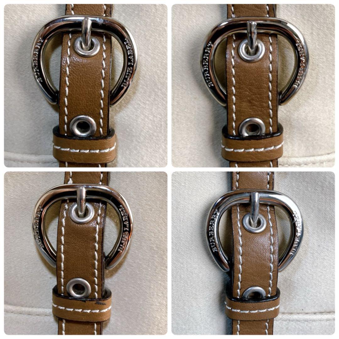 バーバリーブルーレーベル ホースロゴ 希少 トートバッグ クリームベージュ