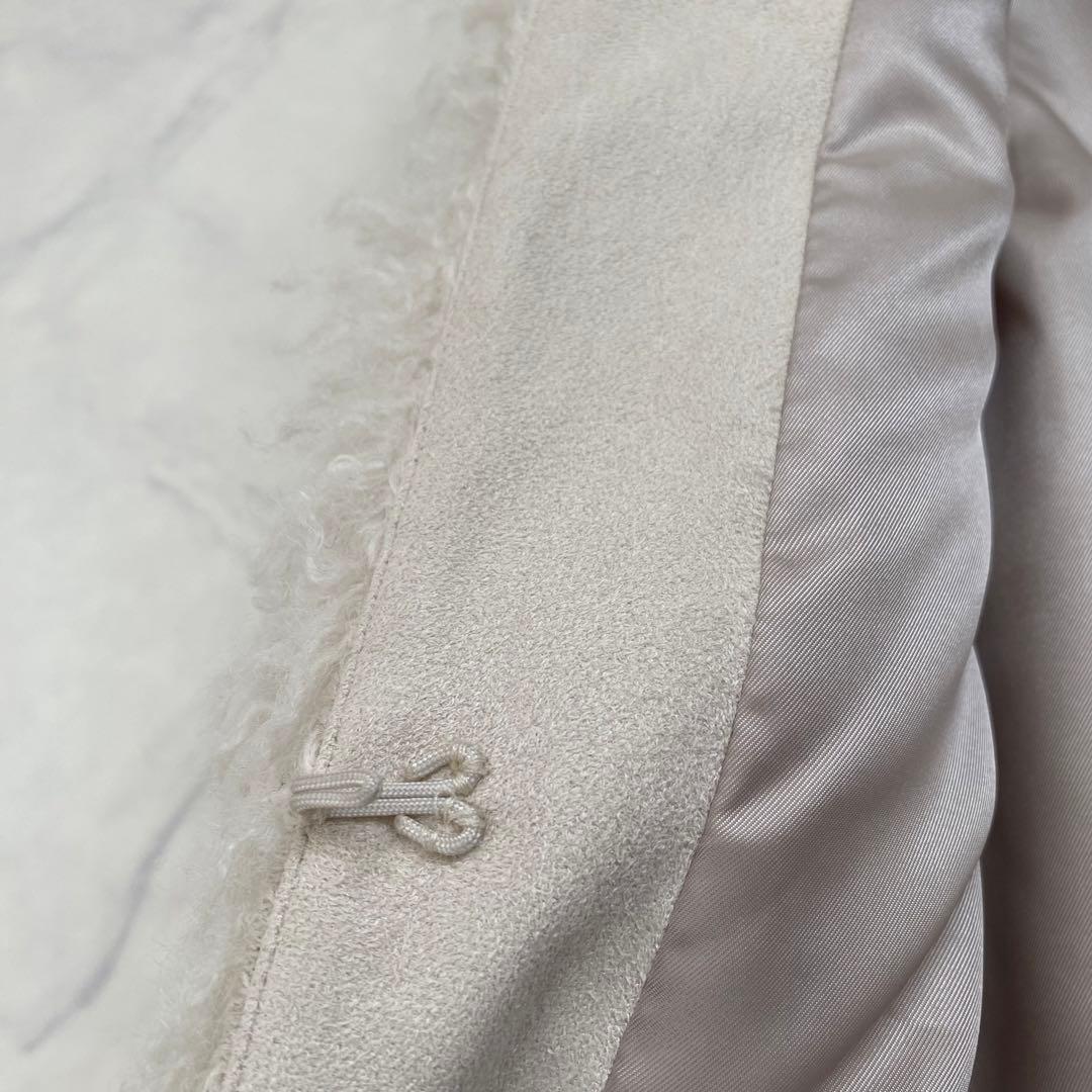 CADUNE カデュネ　ボアジレ　エコファーベスト　アイボリー ボリューム　36