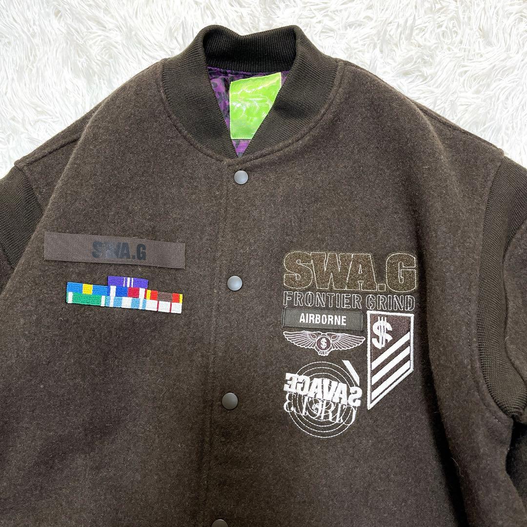 ショル様用 【極美品】スワッガー SWAGGER スタジャン ウール ブラウン
