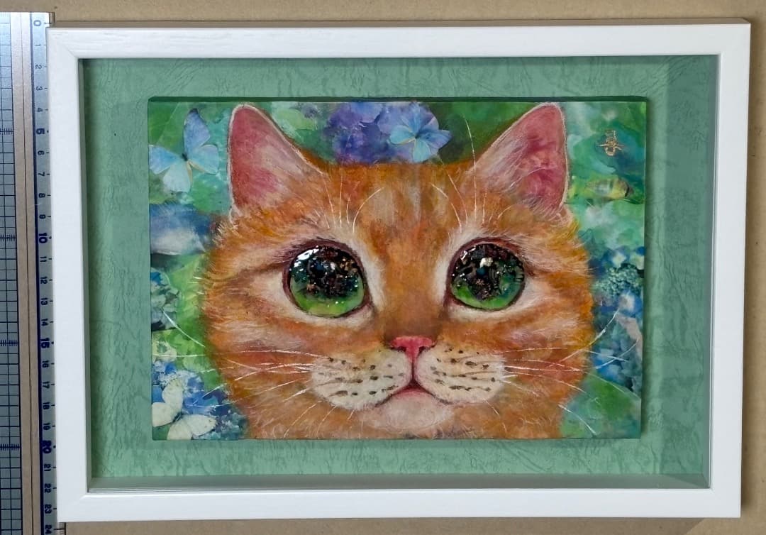 最終価格　福嶋吾然有　ふくしまあさり　猫 アクリル