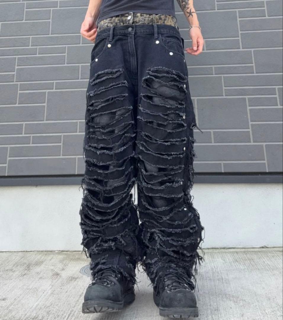 ZENEZ CUSTOM JEANS 重ね履き ダメージデニム