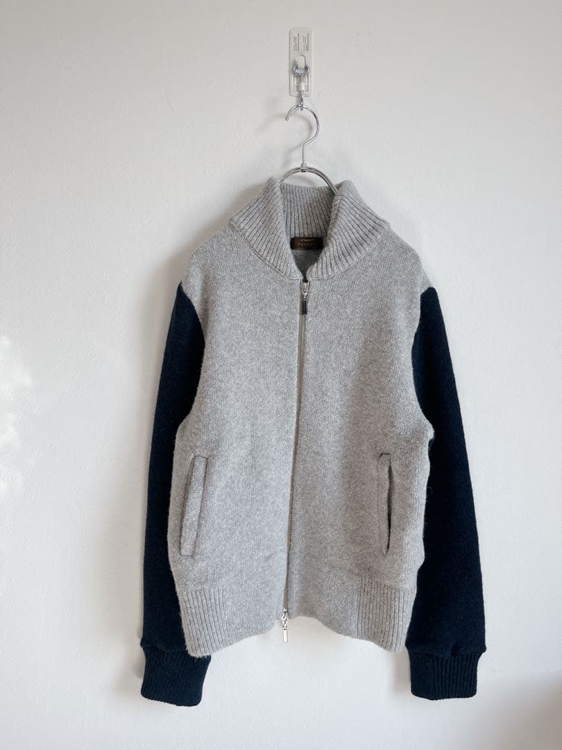 希少☆美品☆Vandori☆ヴァンドリ☆ダブルジップニットブルゾン☆サイズ1