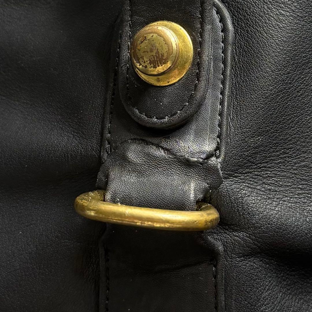良品 OLD COACH レザー 2WAY ボストンバッグ 0502 ビンテージ
