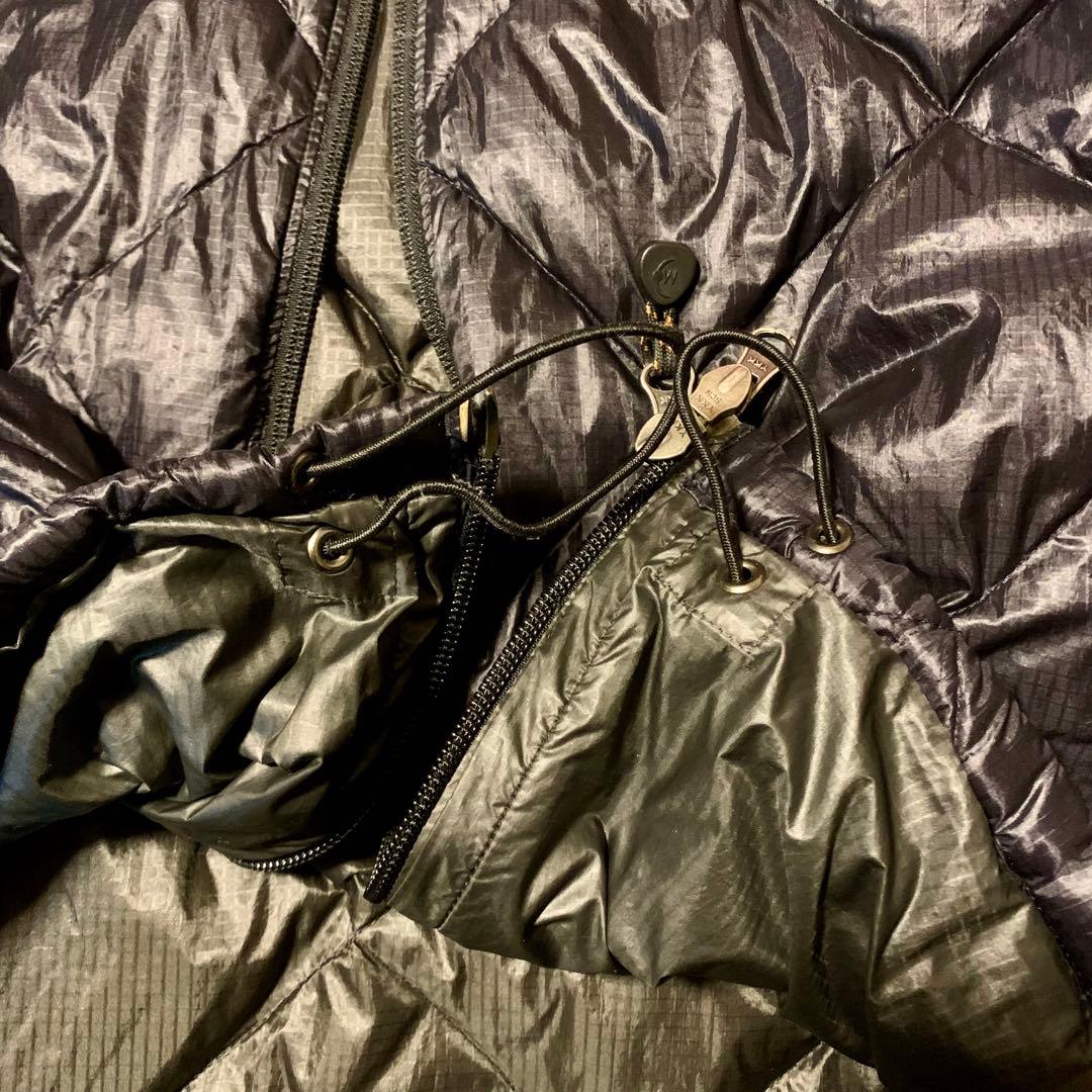 90s MOONSTONE ダイヤキルティング ブラックダウンジャケット S