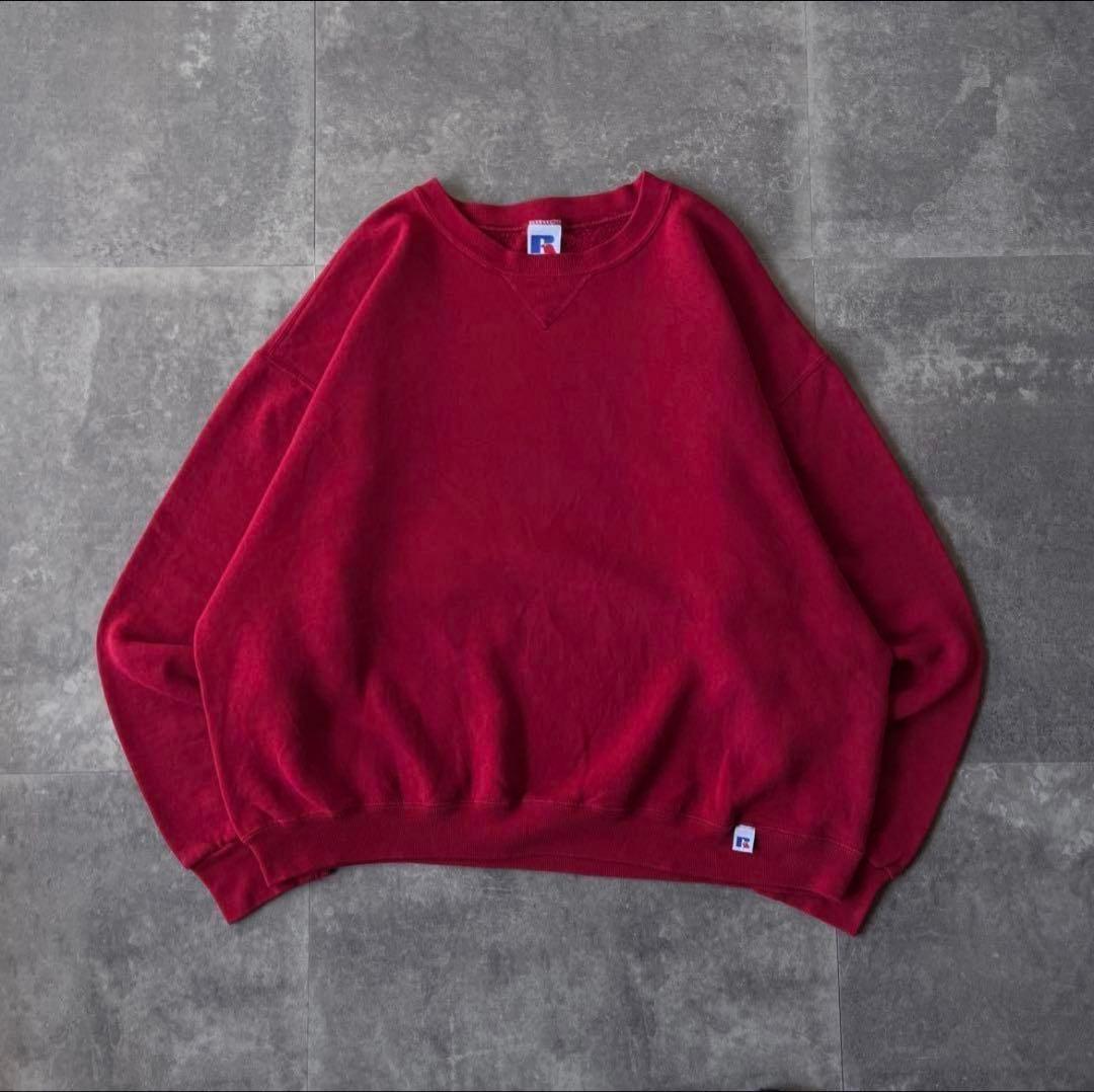 s*i様 90s RUSSELL ATHLETIC 無地 スウェット L 前V