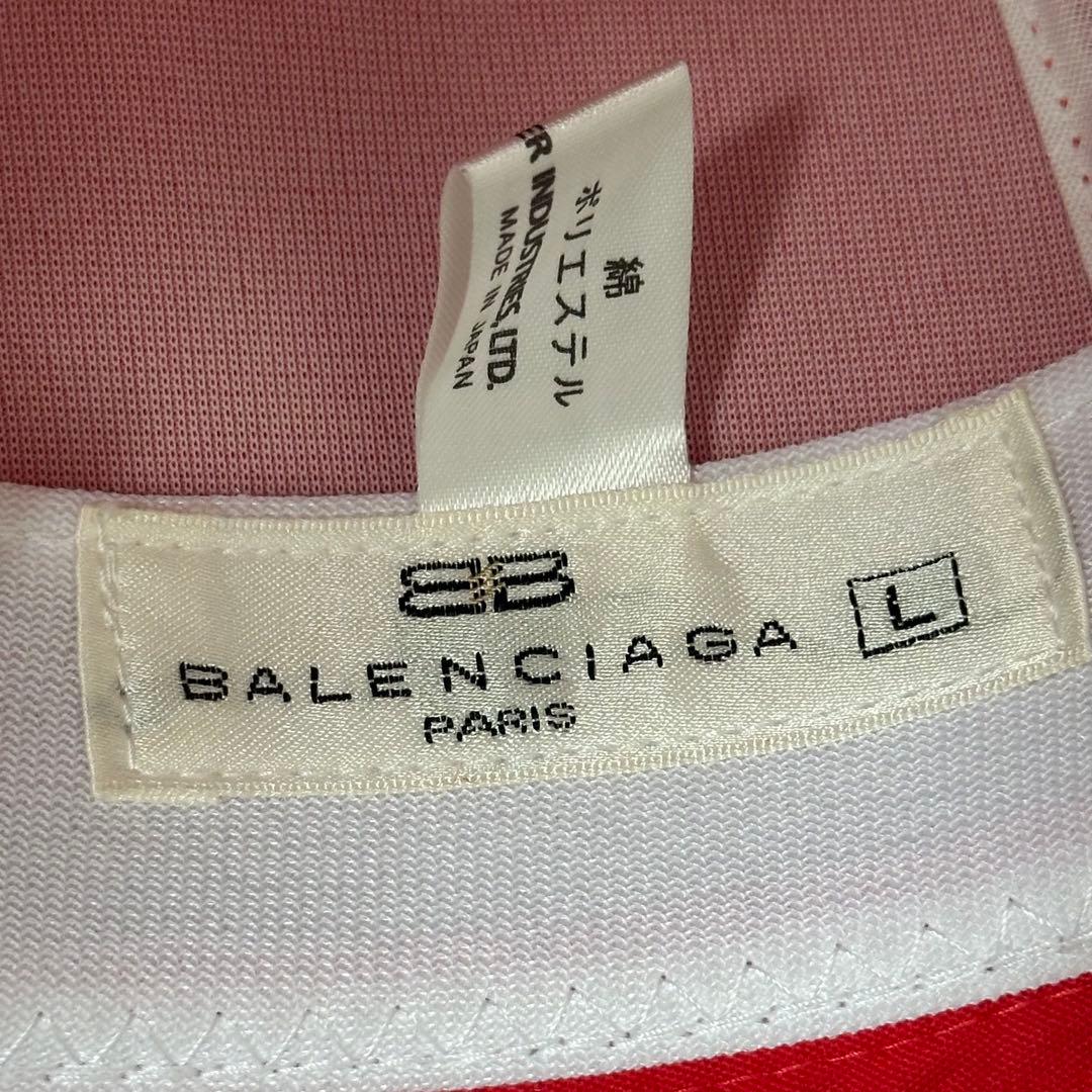 希少✨BALENCIAGA 刺繍ロゴ　バケットハット　赤　レッド　綿ポリ