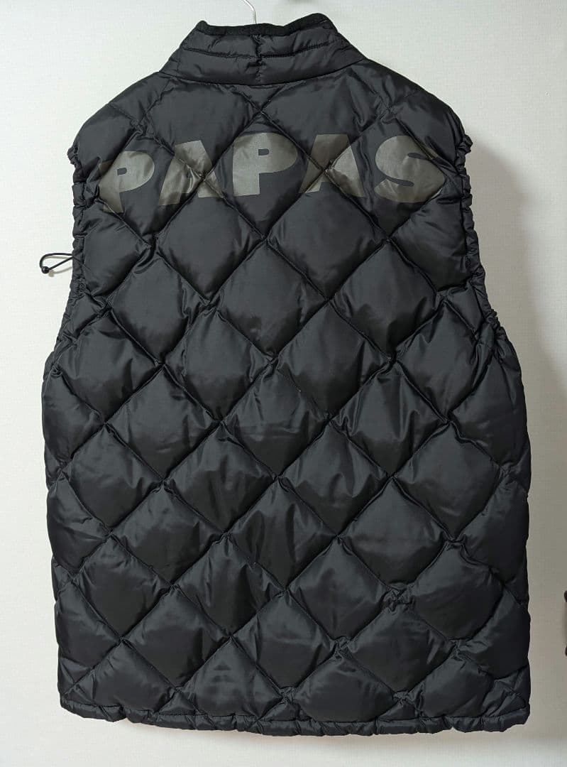 PAPAS キルティングダウンベスト ブラック　Lサイズ