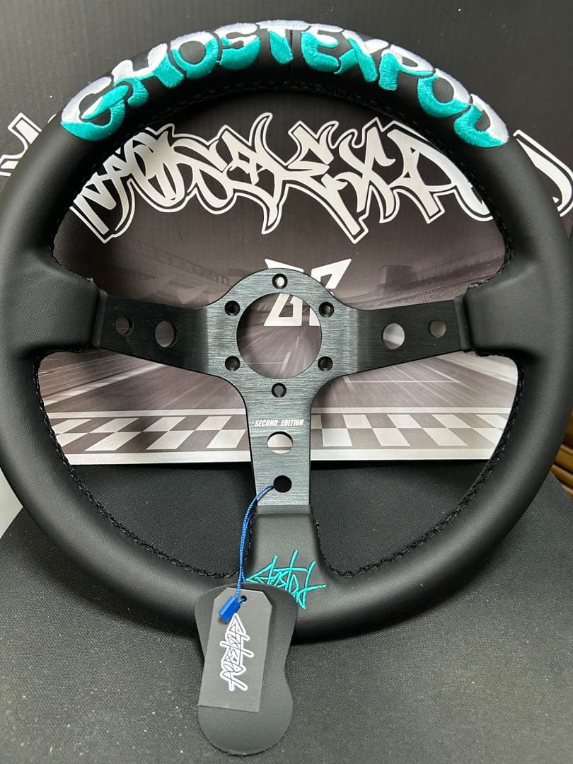GHOSTEX POD ステアリングホイール ブラック/青